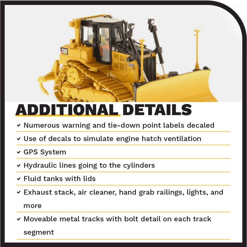 Diecast Masters Caterpillar D6T Xw Vpat Track Type Tractor High Line Series Vehicle - Image 5